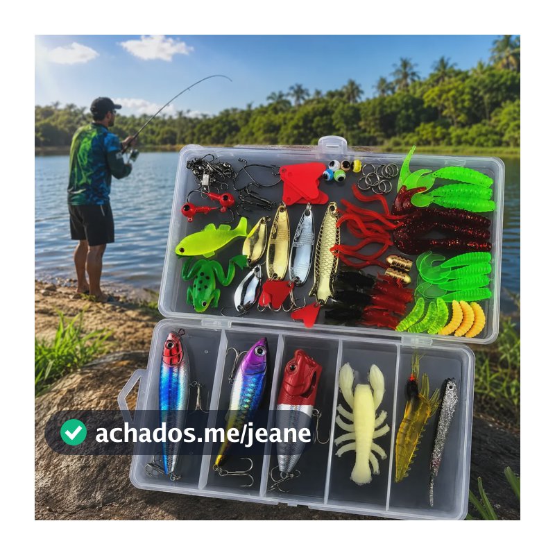 Kit 78 Peças Isca Artificial Variada Para Pesca Profissional Diversos