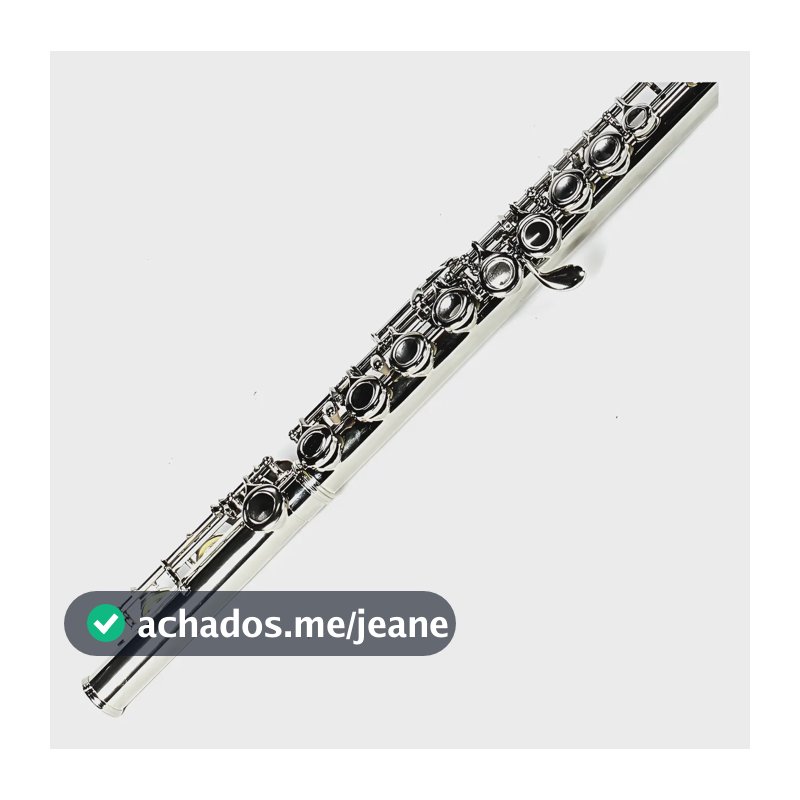 Flauta Transversal 16 Chaves Fechadas Jahnke C (dó) Com Case Cor NIQUELADA