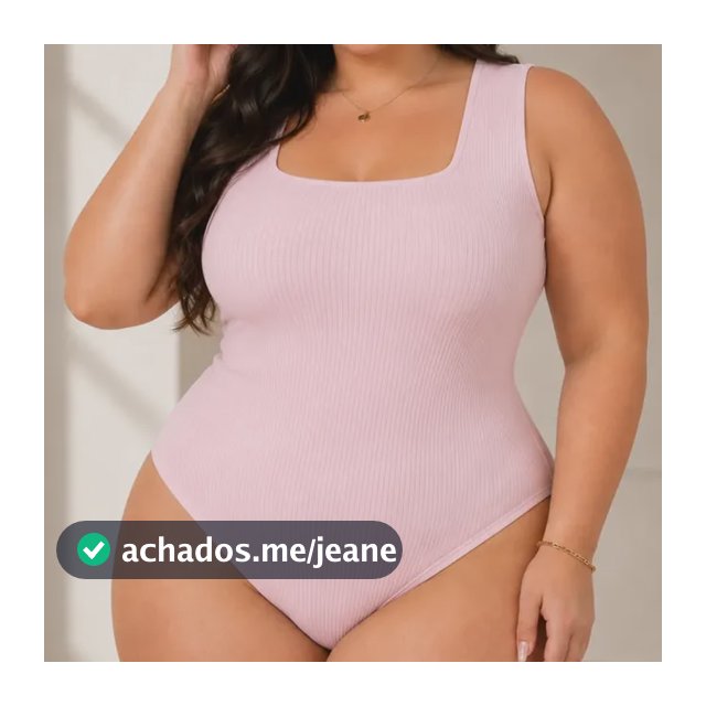 Body Regata Plus Size Feminino Decote Quadrado Alça Larga