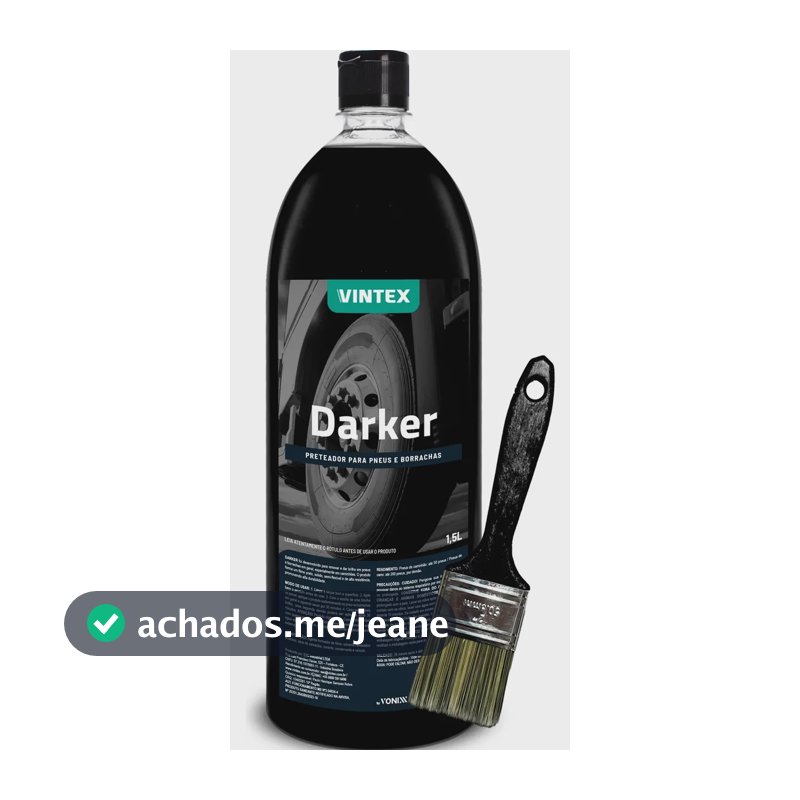 Darker 1,5 Vintex Pneu Pretinho Automotivo Borracha + Pincel