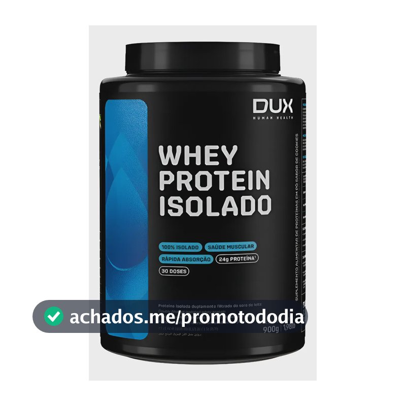 Wey Whey Protein Isolado 900g - Dux Nutrition + Rápido Sabor Baunilha