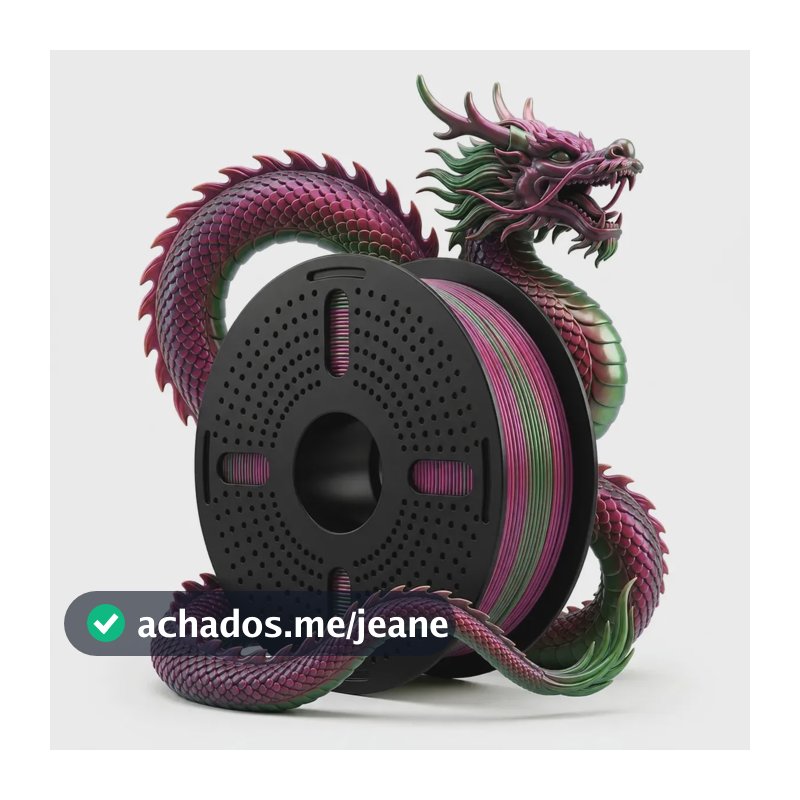 Filamento Impressora 3d Pla Silk Tri Color Print Pulse Cor: Rosa Azul Verde