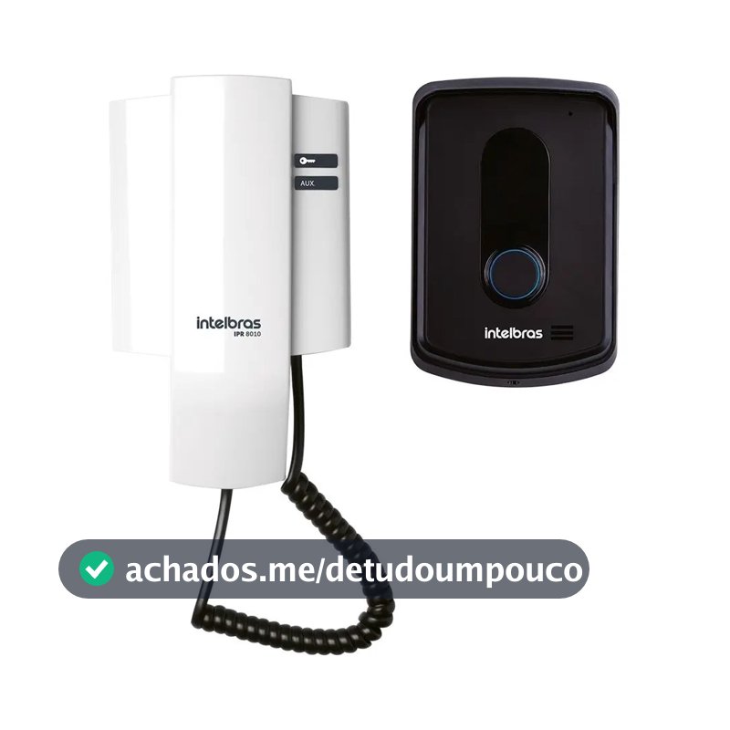Porteiro Residencial Ipr 8010 Preto/Branco Intelbras