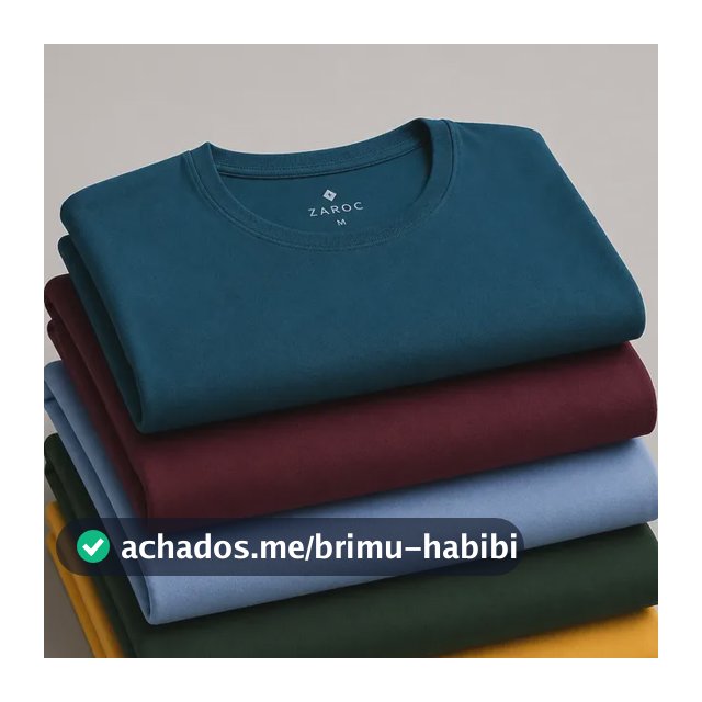 Kit 5 Camisetas Masculinas Slim Básicas Coloridas Premium