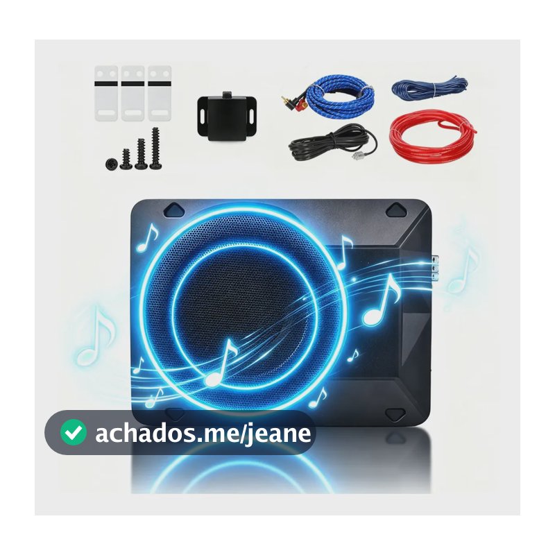 Caixa Slim Amplificada 10'' 800w Rms Subwoofer Com Controle