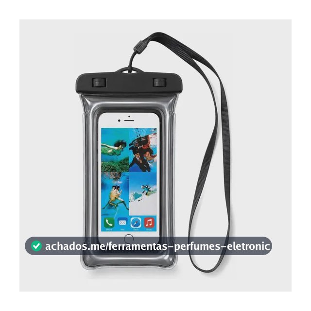 Capinha Bolsa Capa Impermeável Universal Prova D'água Celular Até 6.8 Polegadas Bag Aquática Moto Piscina Praia Chuva Viagem