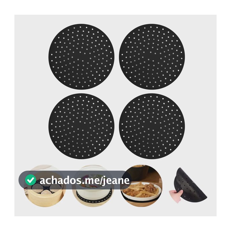 Kit 4 Tapete Silicone Fogão Indução Almofada Protetora Preto Preto