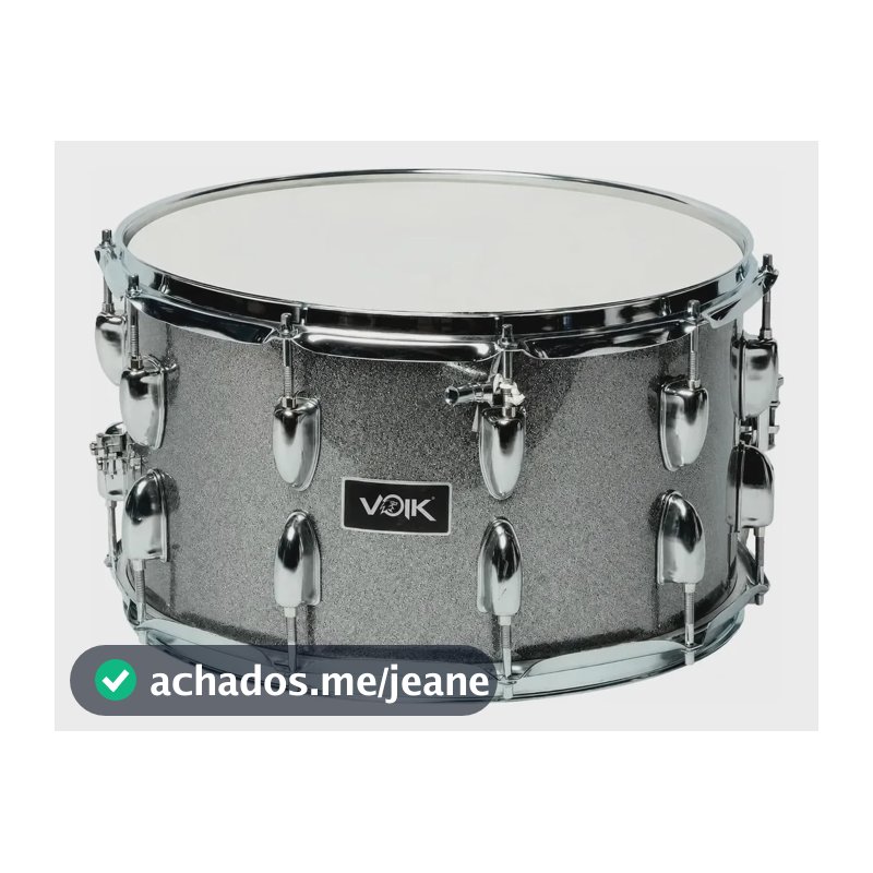 Caixa De Bateria Outlet Voik 14x8 Madeira Cromado Titanium Titanium