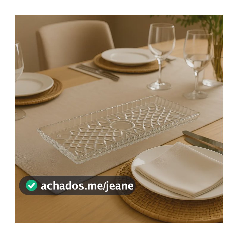 Travessa Cristal Diamond para Servir 28,5cm Lyor