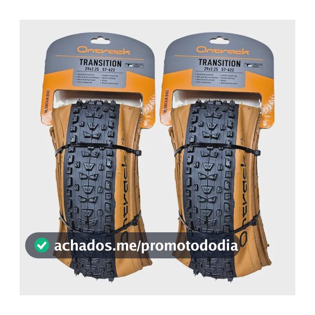 2 Pneu 29x2.25 Kevlar Tubeless Ontrack Transition Mtb 60tpi Preto