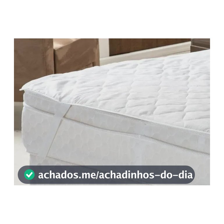 Protetor Colchão Impermeável Queen Size Matelasse Elástico Branco Queen
