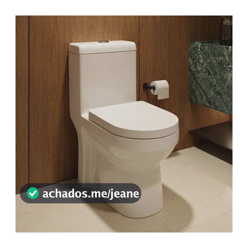 Vaso Sanitário Monobloco Oslo Milos Branco para Banheiro com Saída Vertical