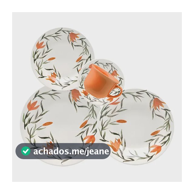 Aparelho De Jantar Oxford Cerâmica Lírios 30 Pç Cor Estampado