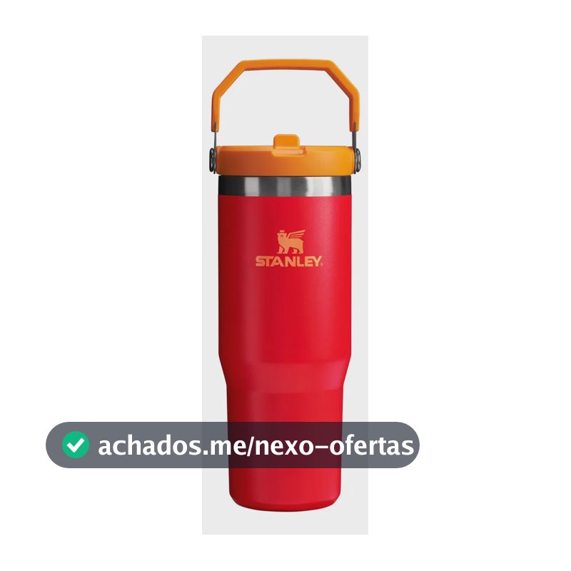Garrafa Térmica Stanley Tumbler Flip Straw Chili 887ml