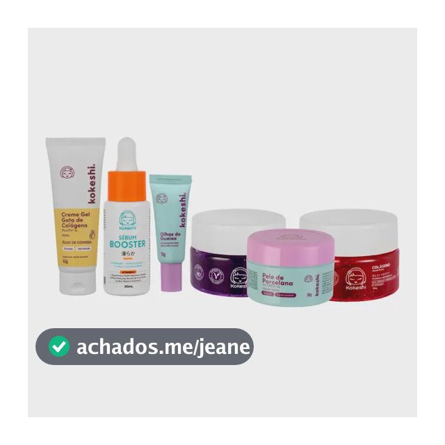 Kit Kokeshi Completo 6 Itens Hidratação E Tratamento Facial