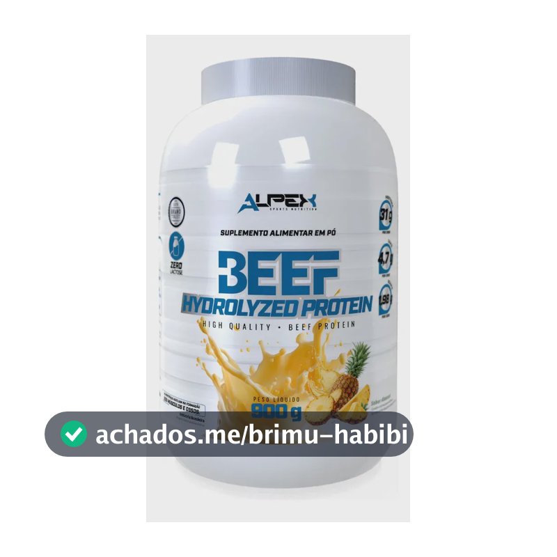 Proteína Hidrolisada 31g Beef Protein Pote 900g Alpex Abacaxi