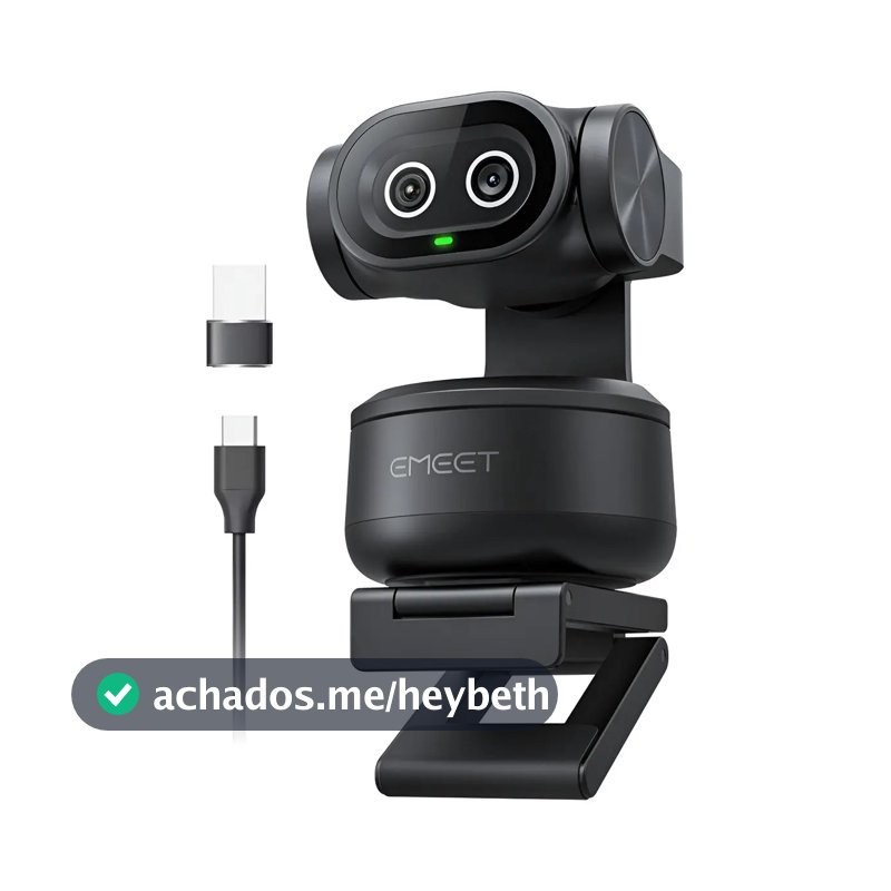 Emeet PIXY 4k Ai Tracking Autofoco Dual Webcam 300° Ptz Camera Para Pc Ferroso