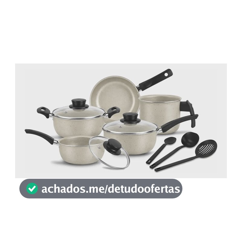 Jogo De Panela Antiaderente Conjunto Caçarola Kit 8 Peças Baunilha
