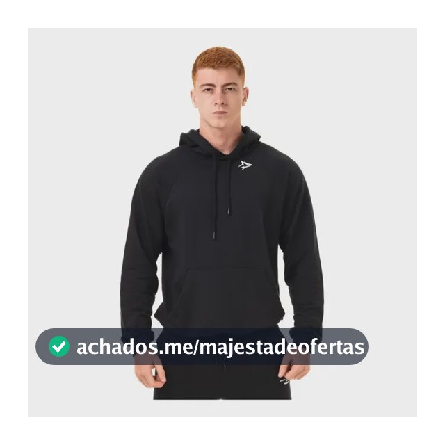 Casaco Moletom Preto New Lupus Inverno Alpha M Preto Liso