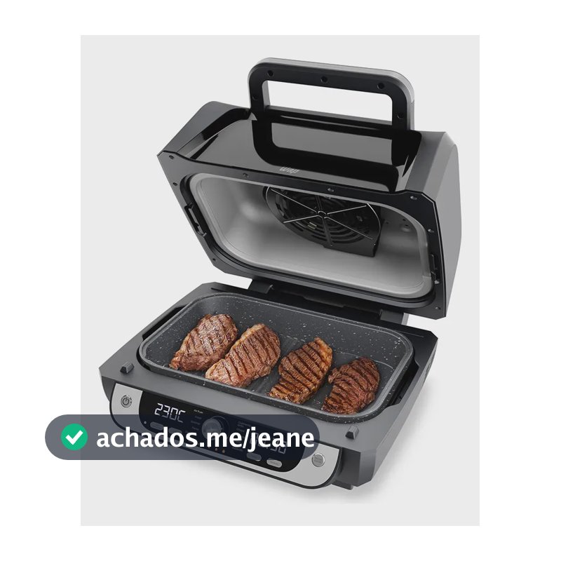 Fritadeira Elétrica Air Fryer WAP Cozinha Barbecue com Painel Digital e 12 Funções Preto e cinza