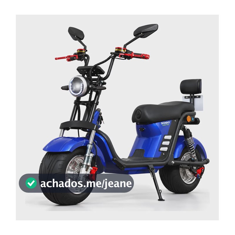Scooter X13 Bicicleta Elétrica 1000w Chopper Moto Sem Cnh 32 Azul