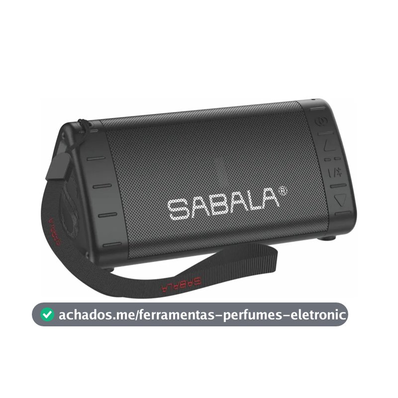 Caixa De Som Portátil Bluetooth Tws 2200mah Sabala 901 Cor Preto