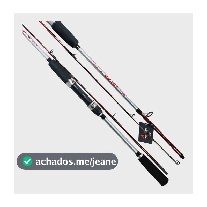 Vara De Pesca Fibra De Carbono 1,65m P/ Molinete 12-25 Lbs Cor Prata/vermelho-vinho