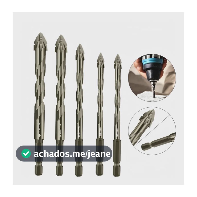Kit Brocas Cônicas Serrilhadas de Titânio para Metal e Madeira – Pack com 5