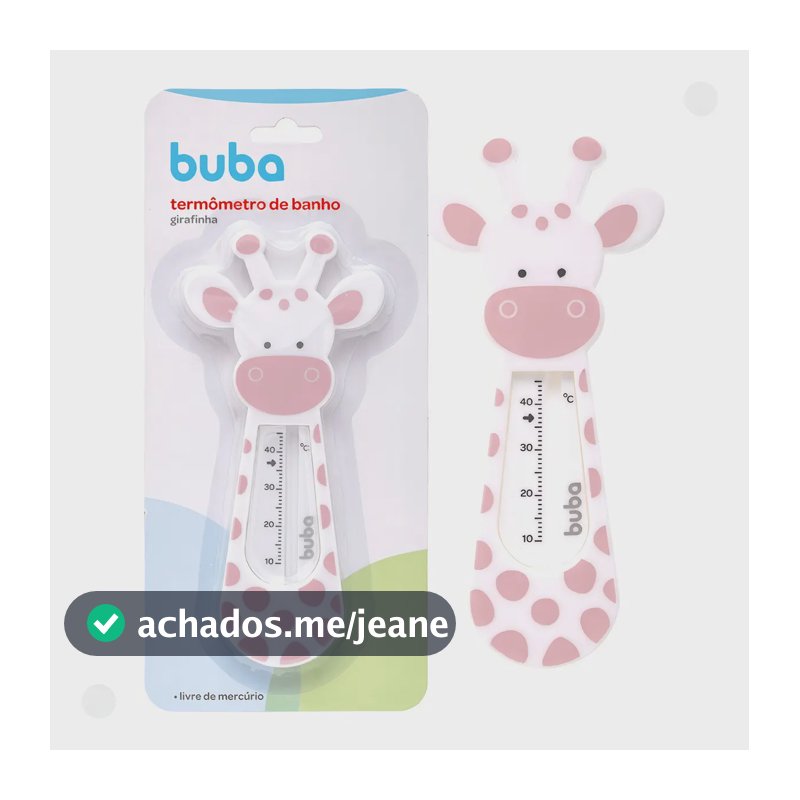 Termômetro De Banho Para Bebês Girafinha Rosa 18805 - Buba