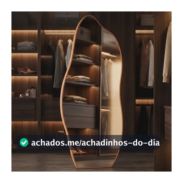 Espelho Decorativo Grande Corpo Inteiro Moldura Couro 170x70