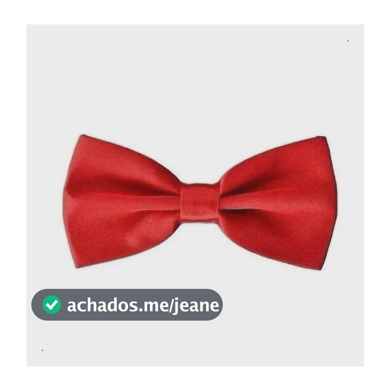 Gravata Borboleta Vermelha Masculina Cetim com Regulador 12 cm