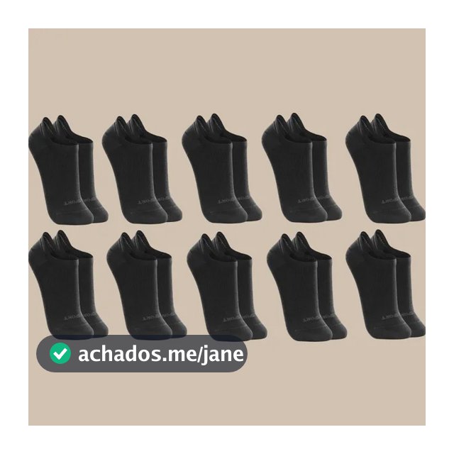 Kit 10 Pares De Meias Lupo Soquete Invisível Sport