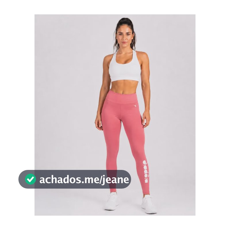 Legging Fitness Diadora Feminina Cor Goiaba Original Goiaba P