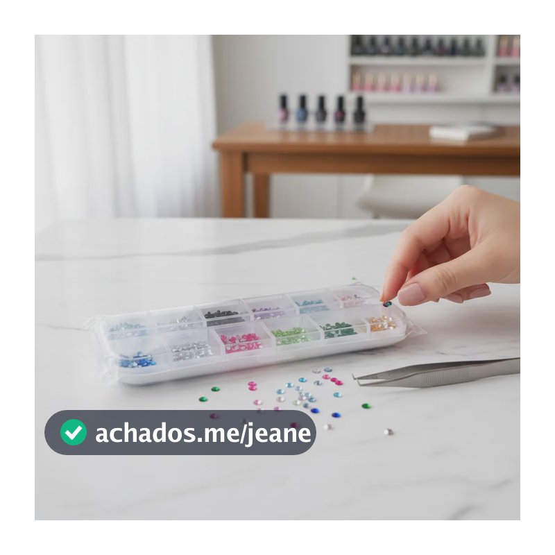 Kit Pedrarias Coloridas Strass Para Unhas Resina Make