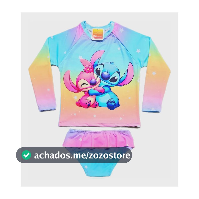 Blusa Uv Praia Piscina Biquíni Infantil Proteção Uv Menina Cor Rosa-claro Tamanho 12