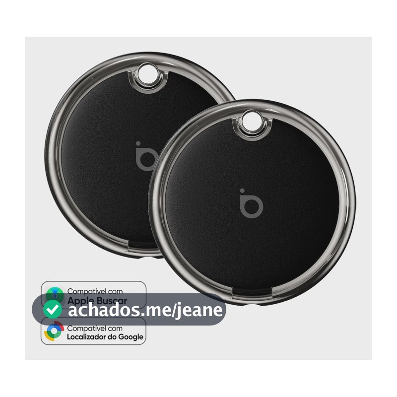 Kit Rastreador Smart Tag Basike para Celular, Compatível com iOS e Android, com Alarme Sonoro de 100 dB