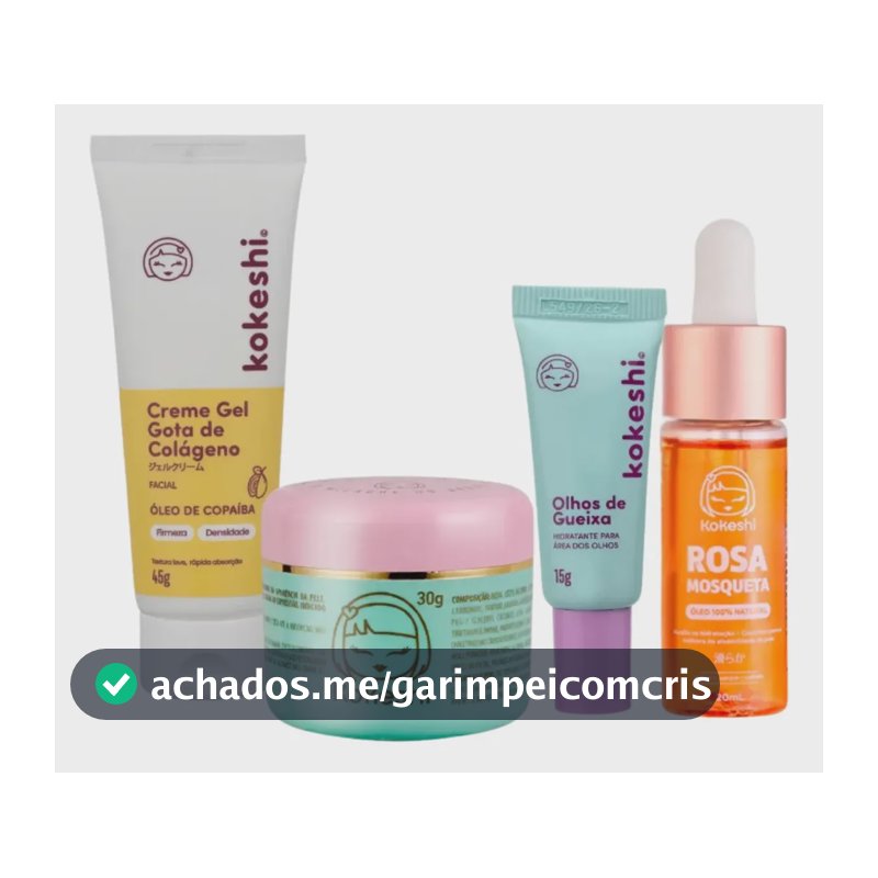 Kit Renovadores Gota De Colágeno E Rosa Mosqueta Kokeshi