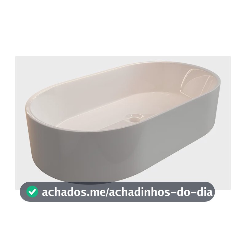 Cuba pia de apoio Movelove para Banheiro Cuba Sobrepor Diamante N2 em mármore sintético cor branco