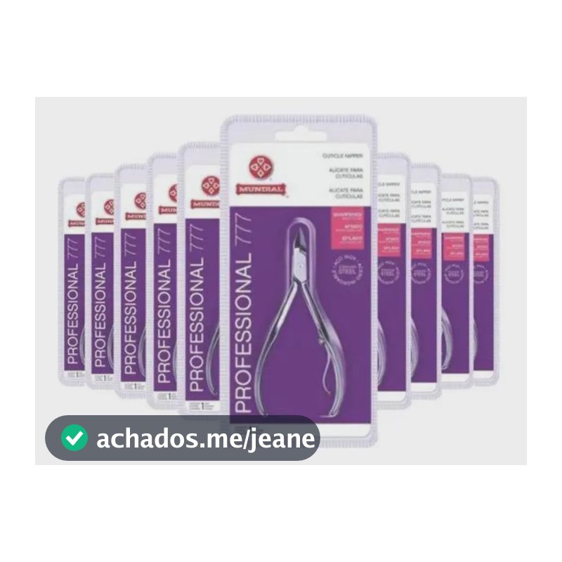 Kit 12 Alicates De Cutícula 777 Professional Inox Prateado