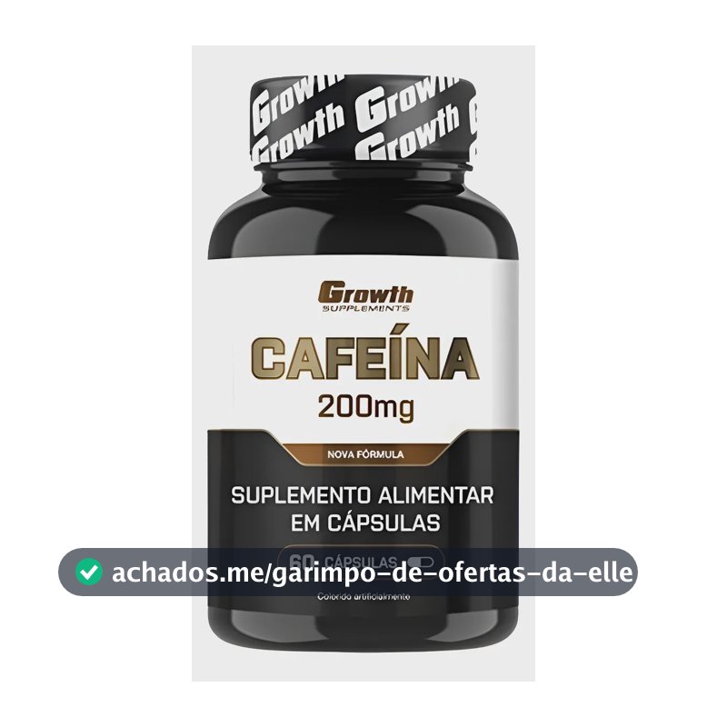 Cafeína 200mg (60 Caps) Termogênico Growth Supplements