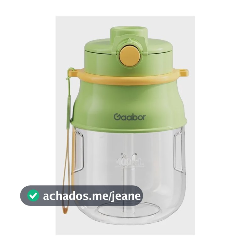 Gaabor Liquidificador Pocket 2in1 Portable Blender Cup Verde