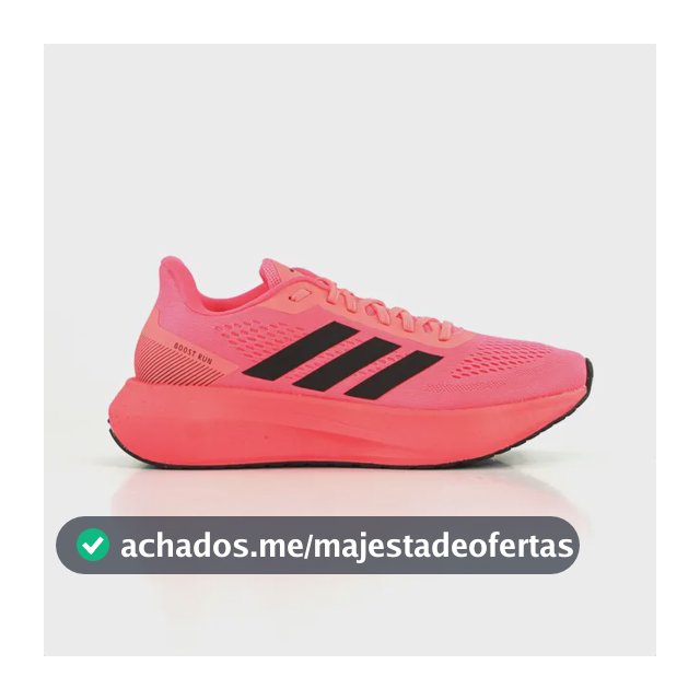 Tênis adidas Boost Run Florescente Performance Corrida Leve Rosa 40 Br