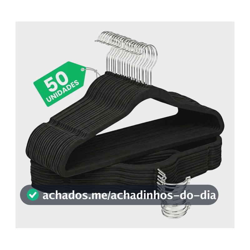 Kit Cabides Veludo De Roupa Antideslizante Slim Adulto 50 Un