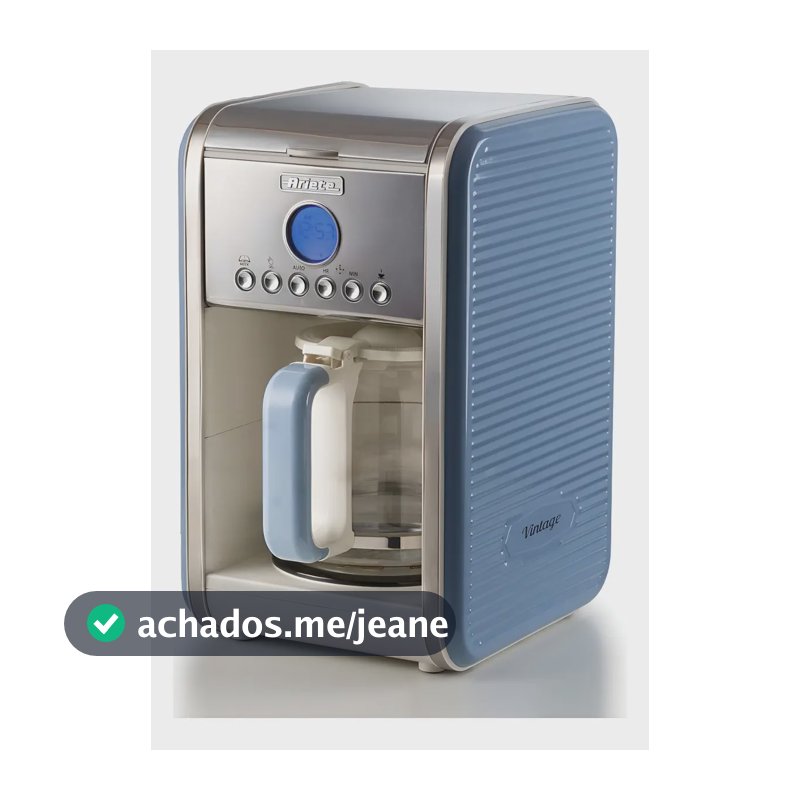 Cafeteira Ariete Vintage Azul Programável Com Filtro
