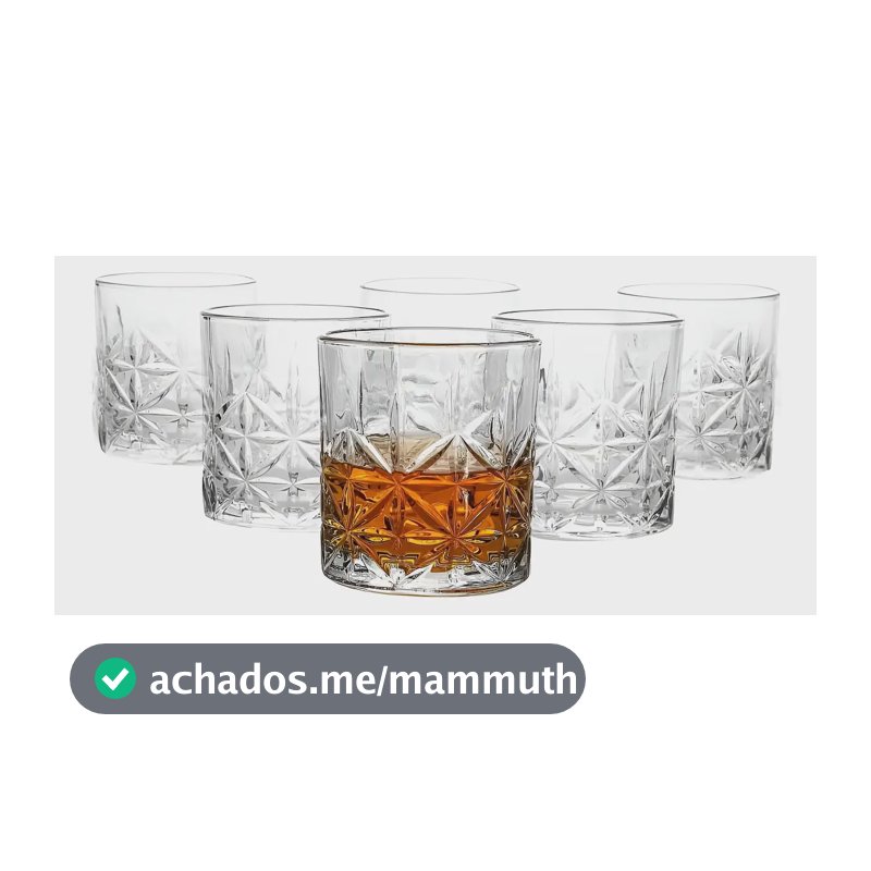 Jogo De Copos De Vidro 330ml 6 Peças Haus - Pavillion
