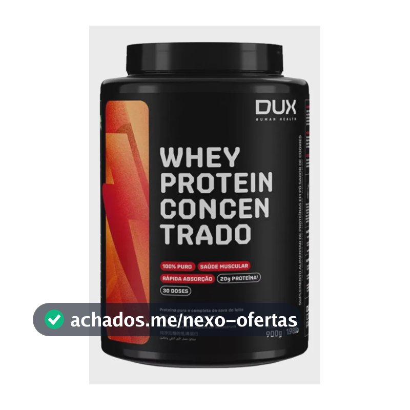 Whey Protein Concentrado Pote 900g Dux Nutrition  Chocolate Chocolate