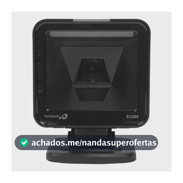 Leitor De Código De Barras Elgin El8600 1d 2d Usb Fixo Preto