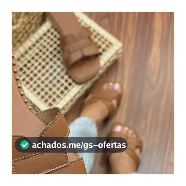 Sandália Rasteirinha Feminina H Confortável Elegante Casual