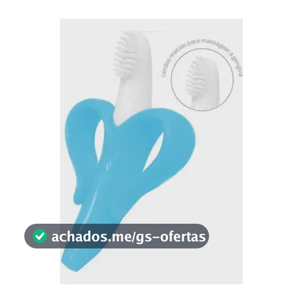 Massageador De Gengiva Banana Azul Buba