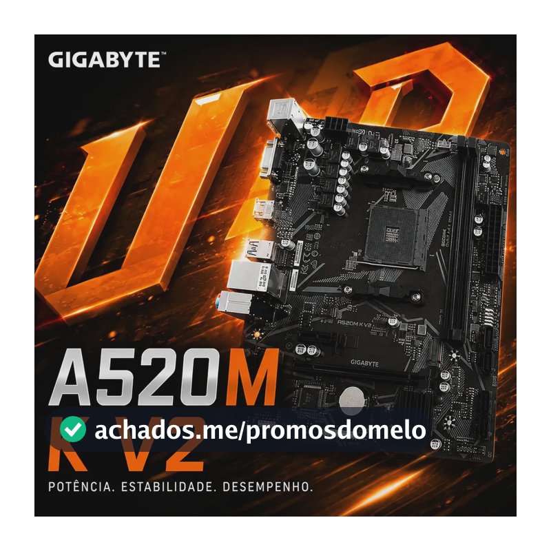 Placa mãe Gigabyte Ultra Durable A520M K V2
